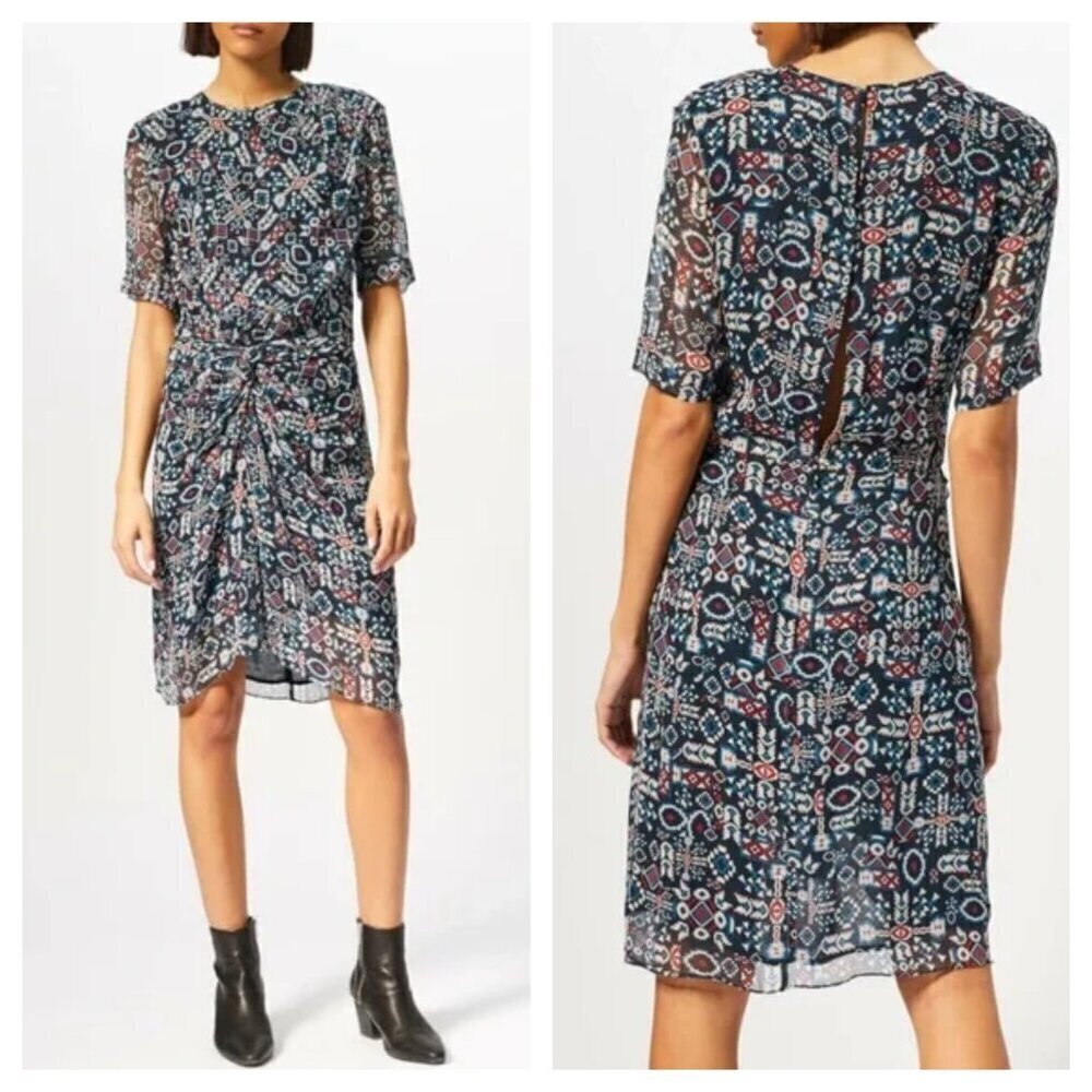 Isabel Marant Etoile Barden Dress Faded Black Size FR 36 / US 4 NWT $585 w flaw